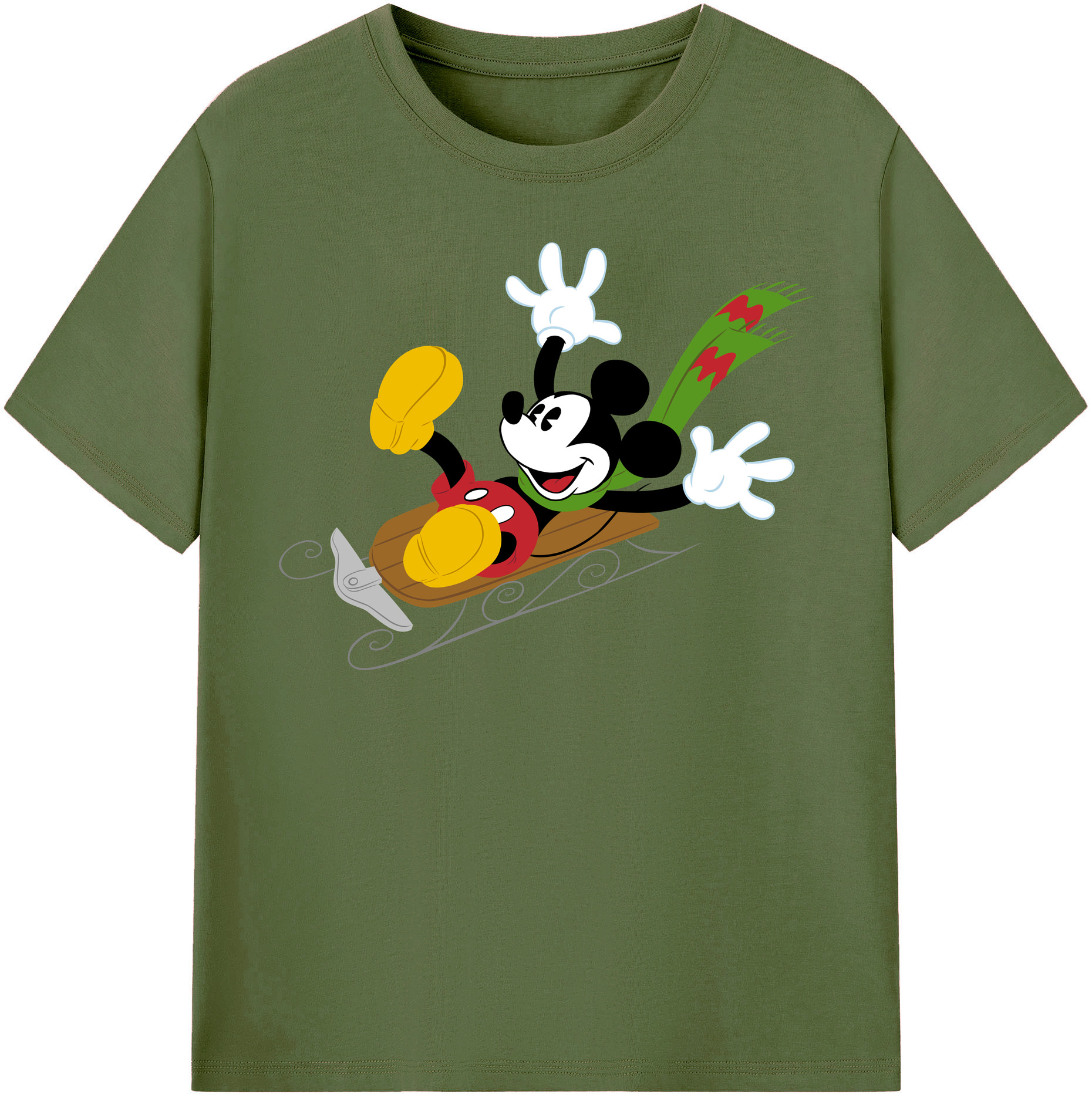 （画像用） ミッキーマウス Mickey Mouse 綿100％半袖Tシャツ（フロントプリント）
